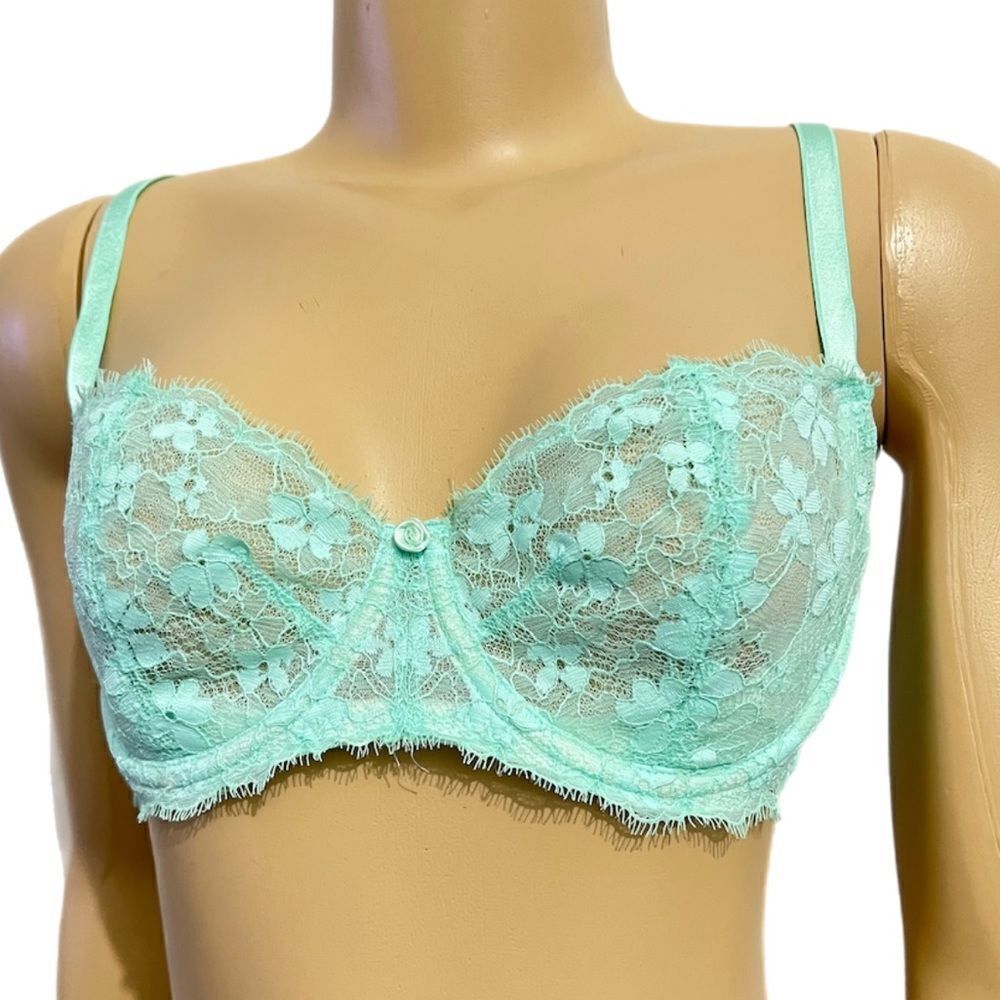 Victoria’s Secret Dream Angels Push Up without the padding lace bra 36C green